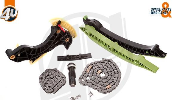 4U Autoparts 44045MR - Комплект цепи привода распредвала autospares.lv