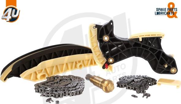 4U Autoparts 44043MR - Комплект цепи привода распредвала autospares.lv