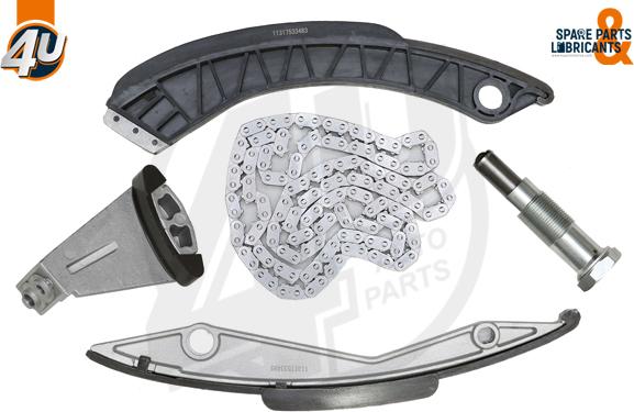 4U Autoparts 44004BW - Комплект цепи привода распредвала autospares.lv