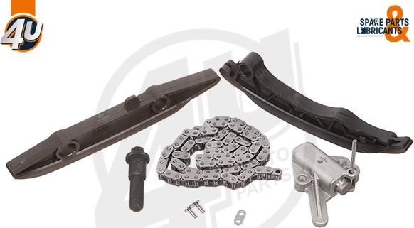 4U Autoparts 44029BW - Комплект цепи привода распредвала autospares.lv