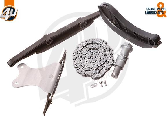 4U Autoparts 44026BW - Комплект цепи привода распредвала autospares.lv