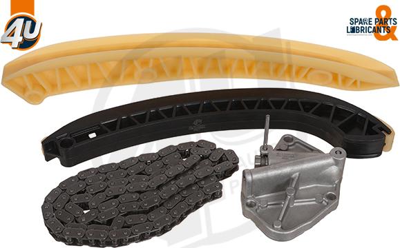 4U Autoparts 44104VV - Комплект цепи привода распредвала autospares.lv