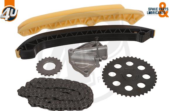 4U Autoparts 44105VV - Комплект цепи привода распредвала autospares.lv