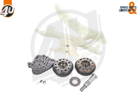 4U Autoparts 44132BW - Комплект цепи привода распредвала autospares.lv