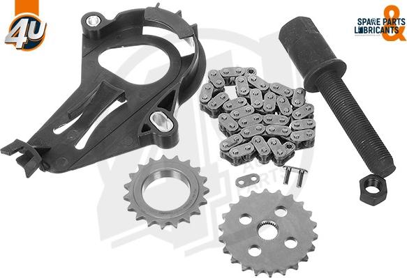 4U Autoparts 44137BW - Комплект цепи, привод масляного насоса autospares.lv