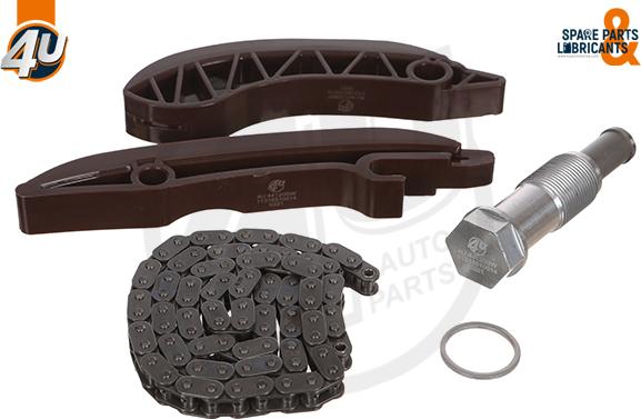 4U Autoparts 44120BW - Комплект цепи привода распредвала autospares.lv