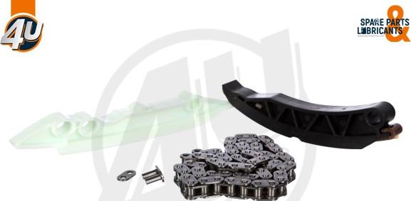 4U Autoparts 44128BW - Комплект цепи привода распредвала autospares.lv