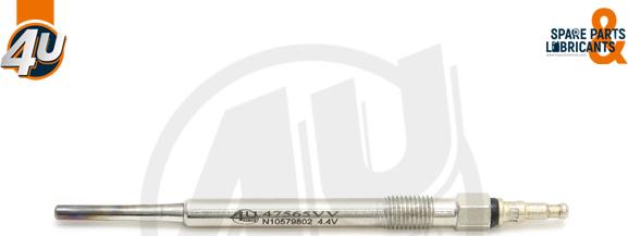 4U Autoparts 47565VV - Свеча накаливания autospares.lv