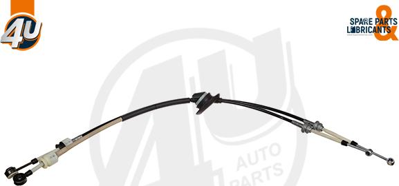 4U Autoparts 39504PU - Трос, наконечник, ступенчатая коробка передач autospares.lv