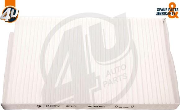 4U Autoparts 34255PU - Фильтр воздуха в салоне autospares.lv