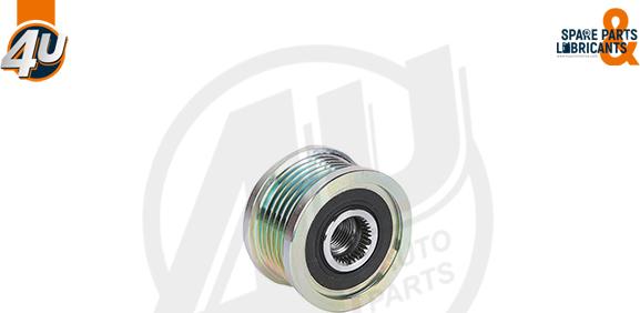 4U Autoparts 32257BW - Шкив генератора, муфта autospares.lv