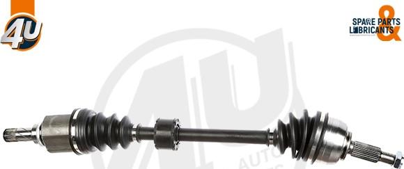 4U Autoparts 23081RN - Приводной вал autospares.lv