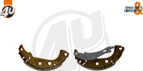 4U Autoparts 22688FT - Комплект тормозных колодок, барабанные autospares.lv