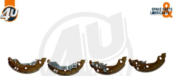 4U Autoparts 22683FT - Комплект тормозных колодок, барабанные autospares.lv