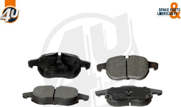 4U Autoparts 22312OP - Тормозные колодки, дисковые, комплект autospares.lv