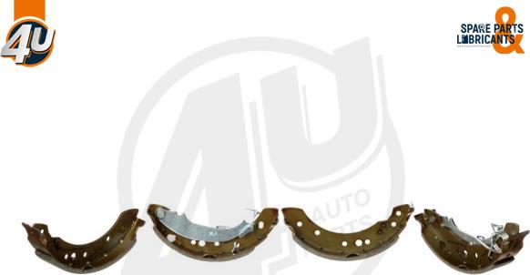 4U Autoparts 22789PU - Комплект тормозных колодок, барабанные autospares.lv