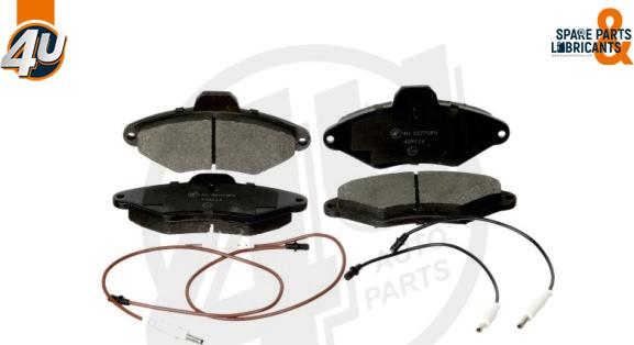 4U Autoparts 22772PU - Тормозные колодки, дисковые, комплект autospares.lv