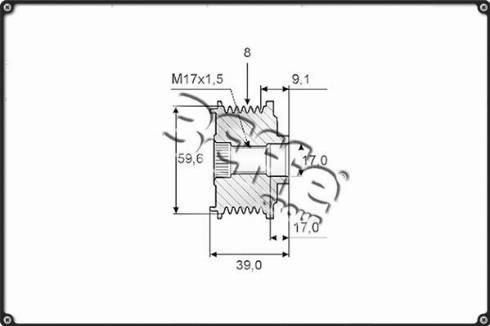 3Effe Group F0096G - Шкив генератора, муфта autospares.lv