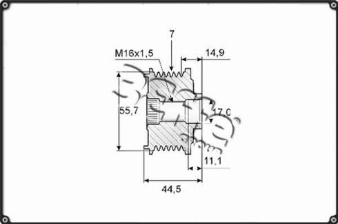 3Effe Group F0064G - Шкив генератора, муфта autospares.lv