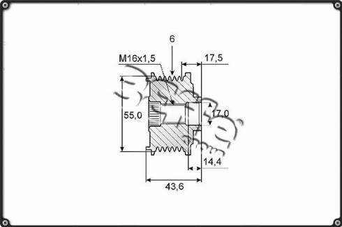 3Effe Group F0010G - Шкив генератора, муфта autospares.lv