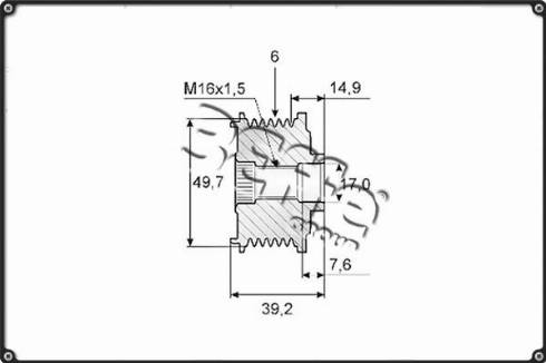 3Effe Group F0037G - Шкив генератора, муфта autospares.lv