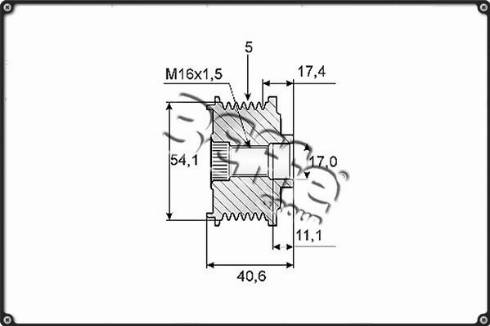 3Effe Group F0071G - Шкив генератора, муфта autospares.lv