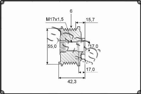 3Effe Group F0160G - Шкив генератора, муфта autospares.lv