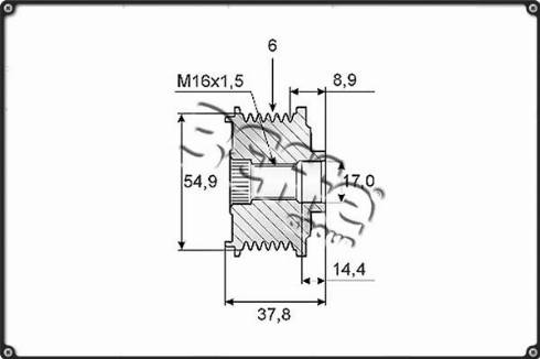 3Effe Group F0162G - Шкив генератора, муфта autospares.lv