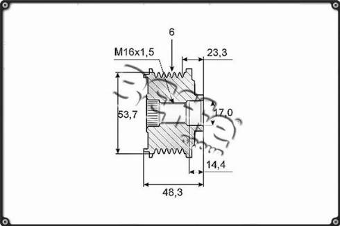 3Effe Group F0182G - Шкив генератора, муфта autospares.lv