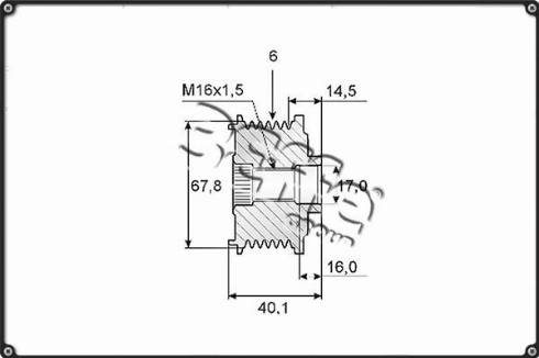 3Effe Group F0175G - Шкив генератора, муфта autospares.lv