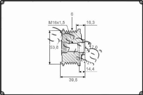 3Effe Group F0216G - Шкив генератора, муфта autospares.lv