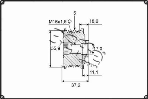 3Effe Group F0230G - Шкив генератора, муфта autospares.lv