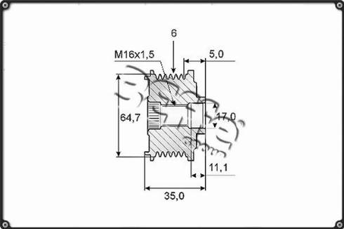 3Effe Group F0228G - Шкив генератора, муфта autospares.lv