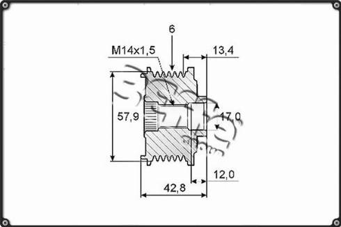 3Effe Group F0222G - Шкив генератора, муфта autospares.lv