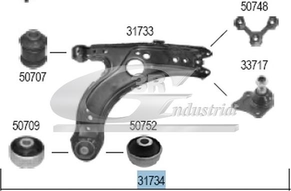 3RG 31734 - Рычаг подвески колеса autospares.lv