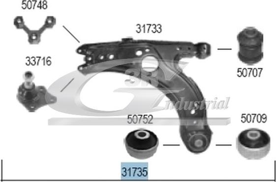 3RG 31735 - Рычаг подвески колеса autospares.lv