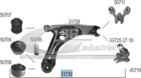 3RG 31730 - Рычаг подвески колеса autospares.lv