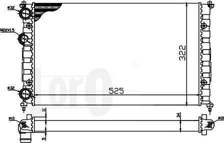 ABAKUS 046-017-0005 - Радиатор, охлаждение двигателя autospares.lv