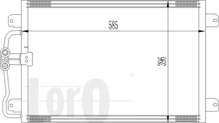 ABAKUS 042-016-0007 - Конденсатор кондиционера autospares.lv