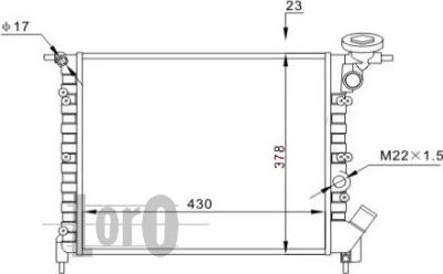 ABAKUS 042-017-0044 - Радиатор, охлаждение двигателя autospares.lv