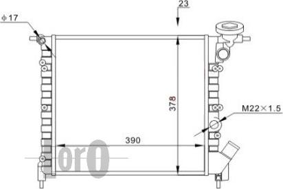 ABAKUS 042-017-0040 - Радиатор, охлаждение двигателя autospares.lv