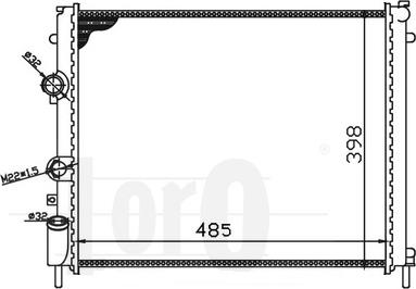 ABAKUS 042-017-0004-X - Радиатор, охлаждение двигателя autospares.lv