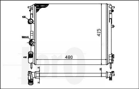 ABAKUS 042-017-0006 - Радиатор, охлаждение двигателя autospares.lv