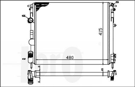 ABAKUS 042-017-0010 - Радиатор, охлаждение двигателя autospares.lv