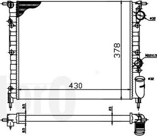 ABAKUS 042-017-0018 - Радиатор, охлаждение двигателя autospares.lv