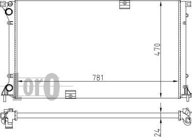 ABAKUS 042-017-0027 - Радиатор, охлаждение двигателя autospares.lv