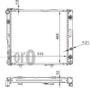 ABAKUS 054-017-0044 - Радиатор, охлаждение двигателя autospares.lv