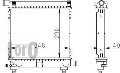 ABAKUS 054-017-0040 - Радиатор, охлаждение двигателя autospares.lv