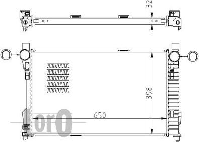 ABAKUS 054-017-0047-B - Радиатор, охлаждение двигателя autospares.lv