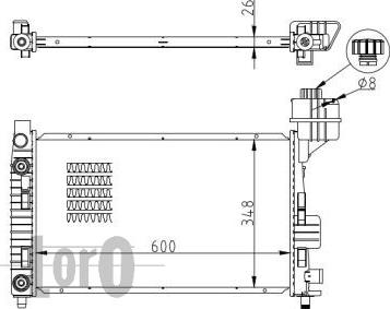 ABAKUS 054-017-0014-B - Радиатор, охлаждение двигателя autospares.lv